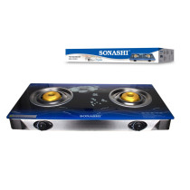 Sonashi Double Gas Burner Blue Floral (SGB-202GN)