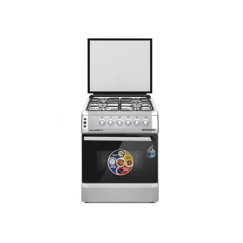 Sonashi Full Safety 60X60 Free Standing Stainless Steel Gas Oven (SGO-6060FFD)
