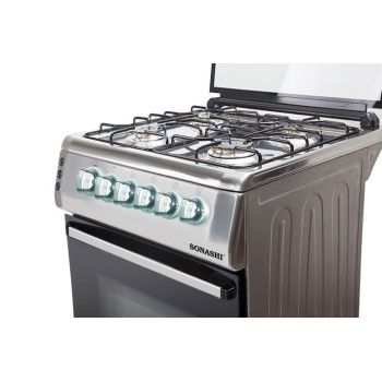 Sonashi Full Safety 60X60 Free Standing Stainless Steel Gas Oven (SGO-6060FFD)