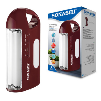 Sonashi Rechargeable 2 Side Lantern Maroon (SEL-677N)