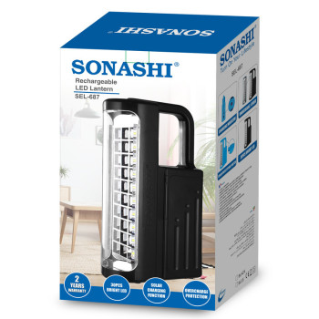 Sonashi Rechargeable Led Lantern Black (SEL-687 (Black)