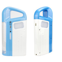 Sonashi 3Sides With Solar Panel Rechargeable Led Lantern Blue (SEL-697SP)