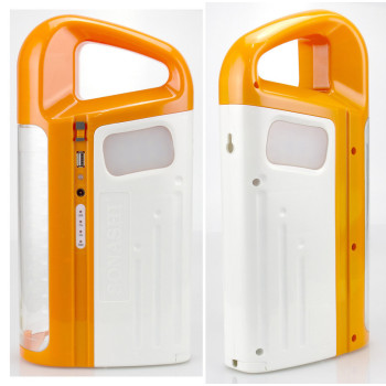 Sonashi 3 Sides With Solar Panel Rechargeable Led Lantern Orange (SEL-697SP)