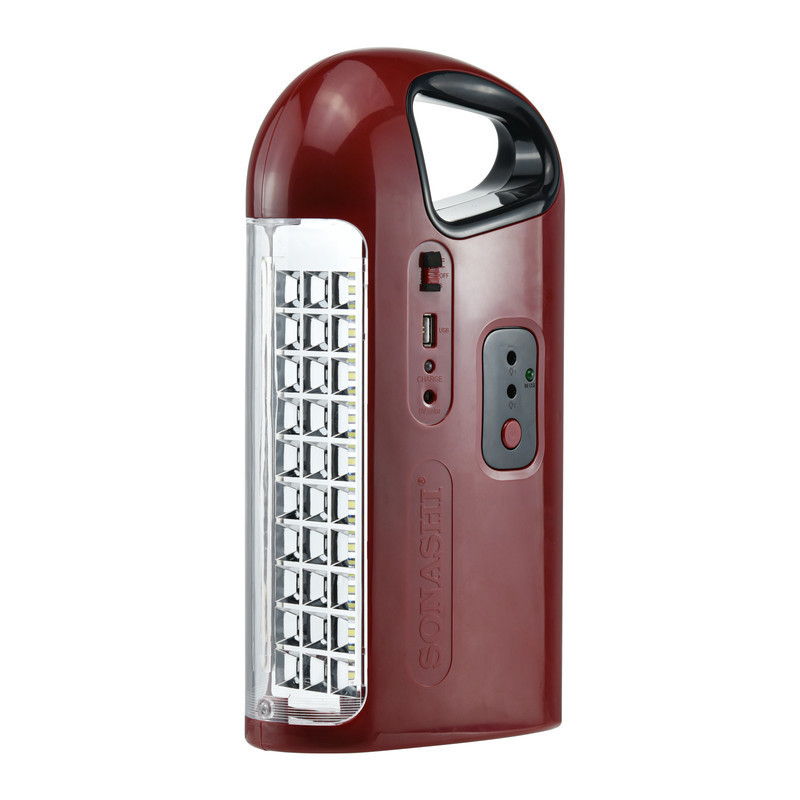 Sonashi Rechargeable Led Lantern Red Black-White (SEL-727B)