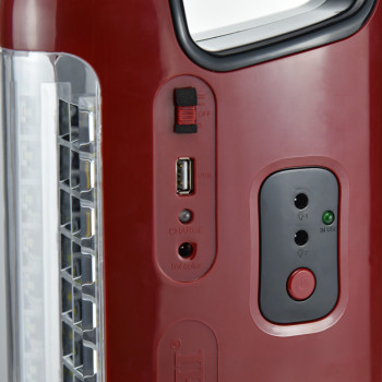 Sonashi Rechargeable Led Lantern Red Black-White (SEL-727B)