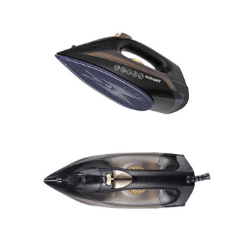 Sonashi Steam Iron With Ceramic Soleplate - 2200W Black-Gold (SI-5074N)