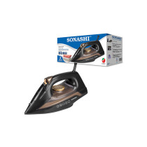 Sonashi Steam Iron With Ceramic Soleplate - 2200W Black-Gold (SI-5074N)