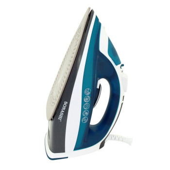 Sonashi Steam Iron With Ceramic Soleplate -2400W D-Blue-White (SI-5075C)