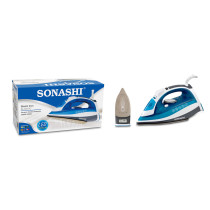 Sonashi Steam Iron With Ceramic Soleplate -2400W D-Blue-White (SI-5075C)