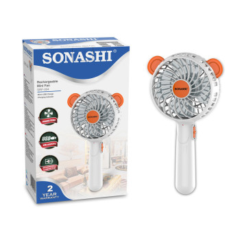 Sonashi Rechargeable Mini Fan, 2 Years Warranty (SRF-004)
