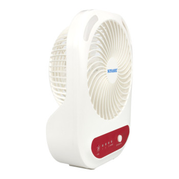 Sonashi 7 inch Rechargeable Fan Red-White, 2 Years Warranty, SRF-607N