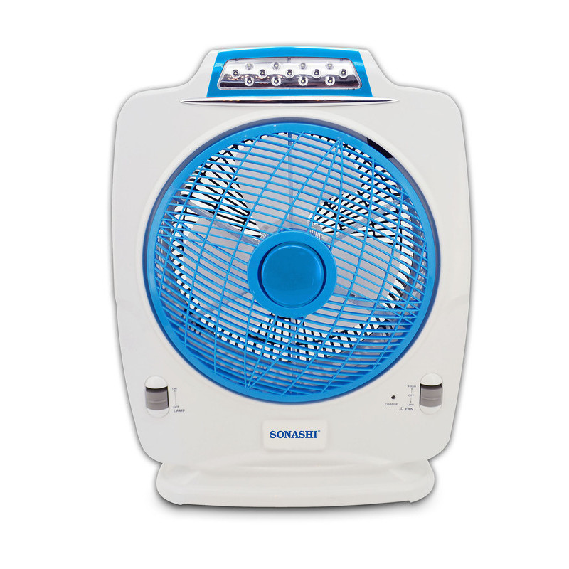 Sonashi 12'' Rech Oscillating Fan /Super Briht Led 10 PcsWith 18 Hrs Working, 2 Years Warranty (SRF-512)