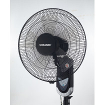Sonashi 16 Wall Fan With Remote Control Black, 2 Years Warranty (SF-8007-WR)
