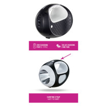 Sonashi Rechargeable Torch Speaker Black-White, 2 Years Warranty (STS-201)