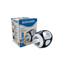Sonashi Rechargeable Torch Speaker Black-White, 2 Years Warranty (STS-201)