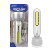 Sonashi Rechargeable LED Torch, L/Gray (SPLT-108N)