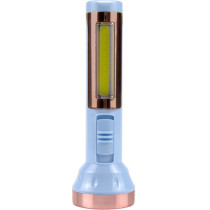 Sonashi Rechargeable Led Torch With Micro Usb & Mobile Charge Function Blue (SPLT-121U)
