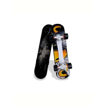Jaspo Cruiser Longboard Concave Standard Skate Board For Kids Teens And Adults Surf Board Black