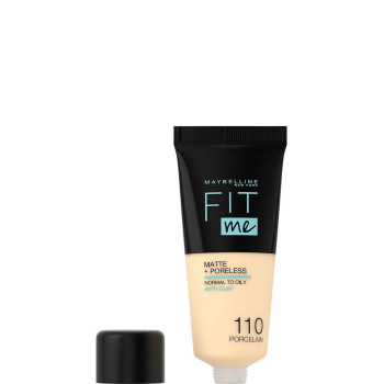 Maybelline - Fit Me Matte & Poreless Base - 110 Porcelain For Women Everyday Makeup Use