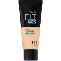 Maybelline - Fit Me Matte + Poreless - 115 Ivory For Women Everyday Makeup Use