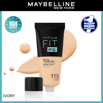 Maybelline - Fit Me Matte + Poreless - 115 Ivory For Women Everyday Makeup Use