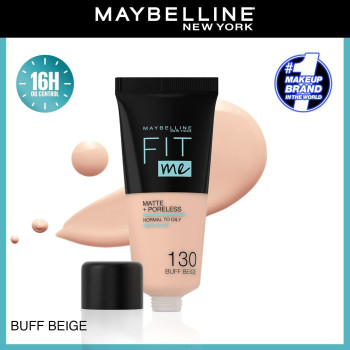Maybelline - Fit Me Matte + Poreless - 130 Buff Beige For Women Everyday Makeup Use