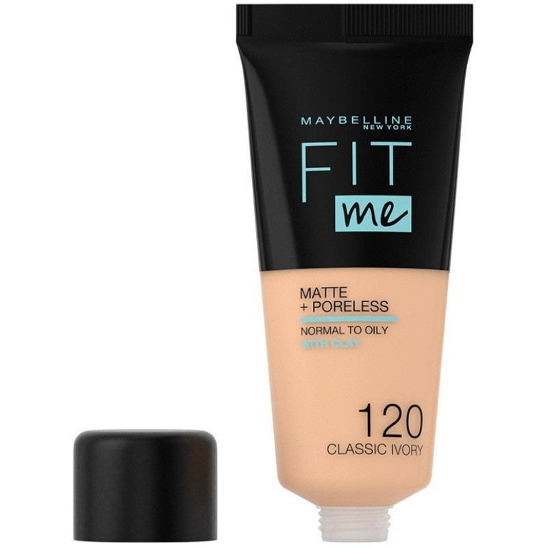 Maybelline - Fit Me Matte And Poreless Classic Ivory Foundation No. 120 For Women Everyday Makeup Use
