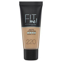 Maybelline - Fit Me Matte Poreless Foundation - 220 Natural Beige For Women Everyday Makeup Use