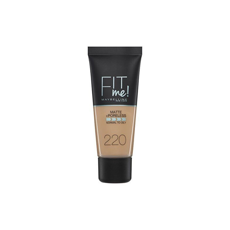 Maybelline - Fit Me Matte Poreless Foundation - 220 Natural Beige For Women Everyday Makeup Use