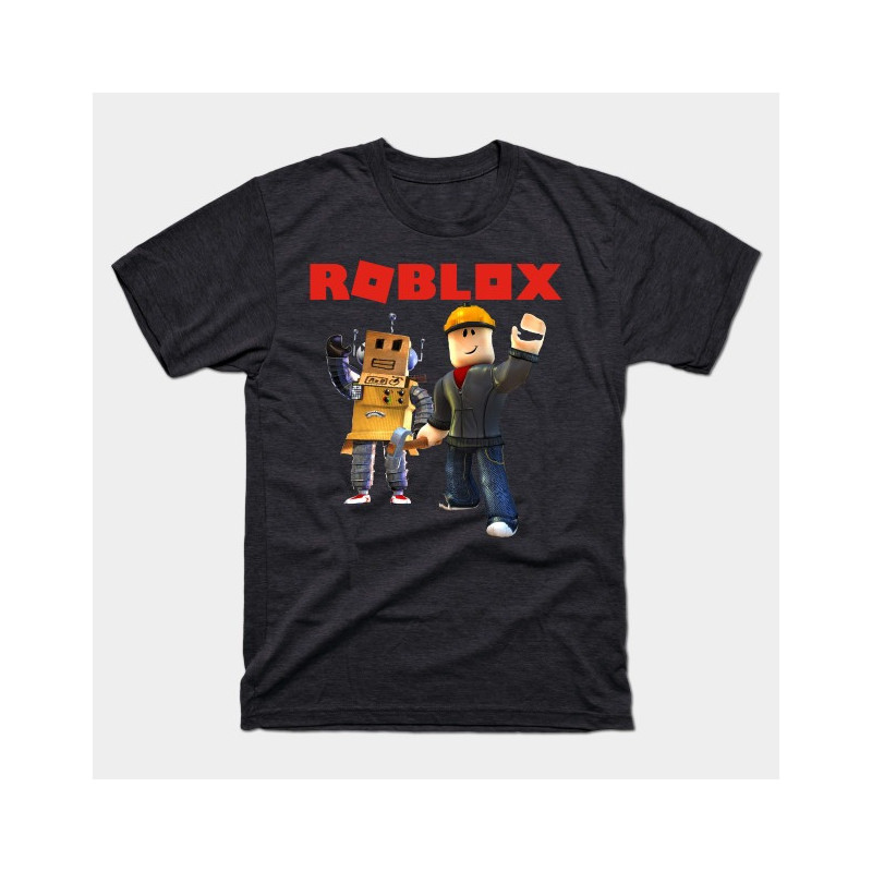 Roblox Builder Boys T-Shirt Charcoal Heather