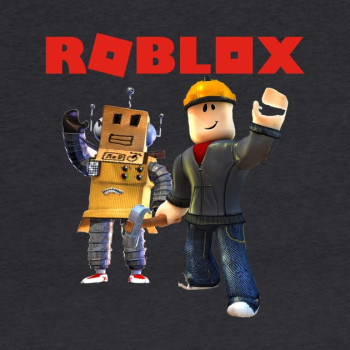 Roblox Builder Boys T-Shirt Charcoal Heather