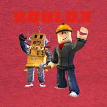 Roblox Builder Boys T-Shirt Red Heather