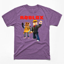 Roblox Builder Boys T-Shirt Purple Heather