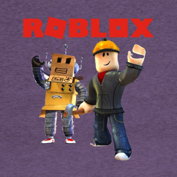 Roblox Builder Boys T-Shirt Purple Heather
