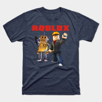 Roblox Builder Boys T-Shirt Navy Heather