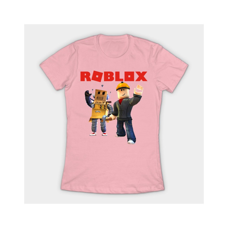 Roblox Builder Girls T-Shirt Soft Pink