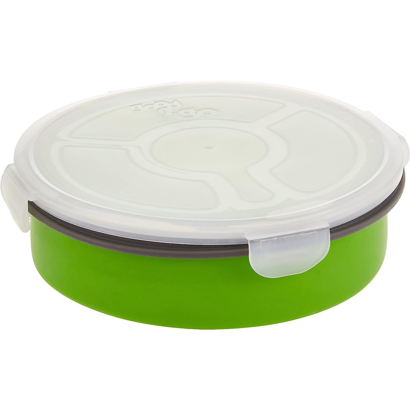Good2Go 31007 Round Storage Container With Compartments - Green, 1.8 L (G31007)