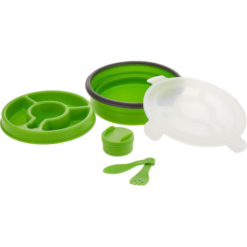 Good2Go 31007 Round Storage Container With Compartments - Green, 1.8 L (G31007)