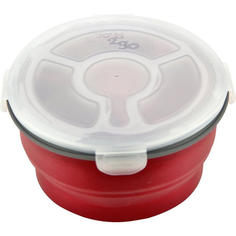 Good2Go 35007 Round Storage Contaienr With Compartments - Red, 1.8 L (G35007)