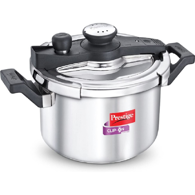 Prestige Clip On Svachh S/S 5L Cooker Extra Glass Lid, Silver, Mpc20230, Clip-On, 5-Liter (MPC20230)