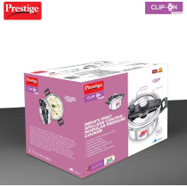 Prestige Clip On Svachh S/S 5L Cooker Extra Glass Lid, Silver, Mpc20230, Clip-On, 5-Liter (MPC20230)