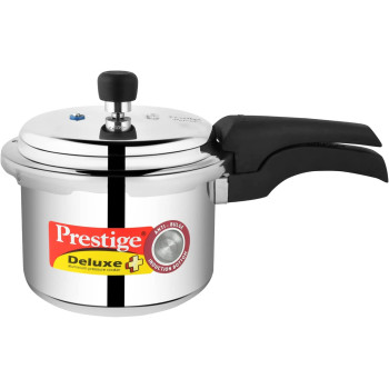 Prestige Aluminum Deluxe PlUS Pressure Cooker 3 Liter, Silver Mpd10701 (MPD10701)