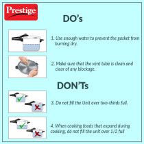 Prestige Deluxe Plus Aluminum Pressure Cooker, 5 Liter (MPD10702)