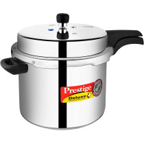 Prestige Deluxe Plus Aluminium Polished Pressure Cooker, 10 Ltr (MPD10704)
