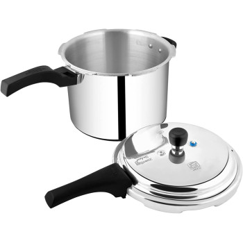 Prestige Deluxe Plus Aluminium Polished Pressure Cooker, 10 Ltr (MPD10704)