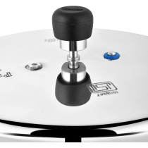 Prestige Deluxe Plus 12 L New Flat Base Aluminum Pressure Cooker For Gas And Induction Stove, Medium, Silver (MPD10705)