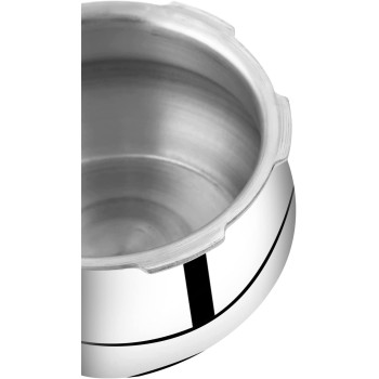 Prestige Deluxe Plus Aluminium Junior Handi Polished Pressure Cooker, SILVER, 2 Ltr, PRDAH2 (MPD10711)
