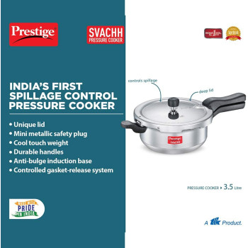 Prestige Svachh Pressure Cooker 3.5 Liter Junior Deep pan (MPD10728)