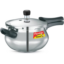 Prestige Deluxe Plus Aluminium Mini Handi Polished Pressure Cooker, 3 Ltr (MPD10793)