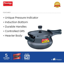 Prestige Deluxe Plus Hard Anodised Junior Handi Pressure Cooker, 5 Ltr (MPD20143)